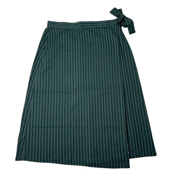 Ann Taylor Factory Green Wrap Skirt - Picture 1 of 14